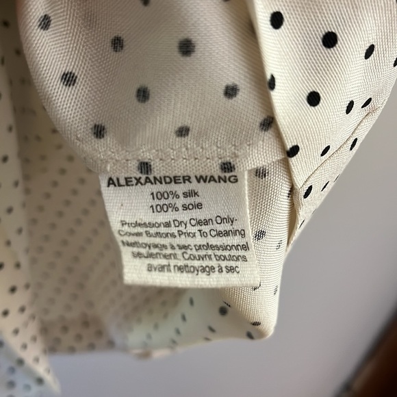 Alexander Wang Shift Dress - collared, button up, polka dot, black and white - Picture 6 of 6